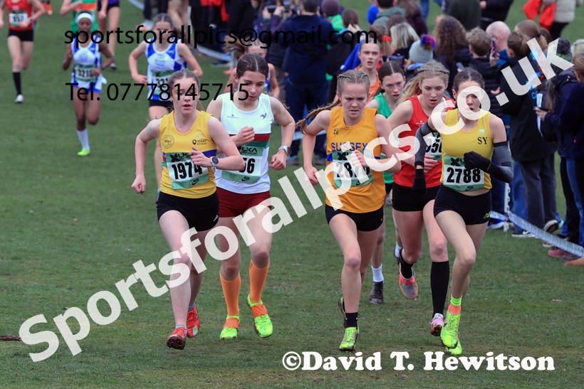 Girls Under-15s 2026 UK CAU Inter Counties Cross Country, Wollaton Park, Nottingham. Photo: David T. Hewitson/Sports for All Pics